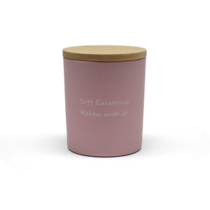 Pink Frosted Glass Candle