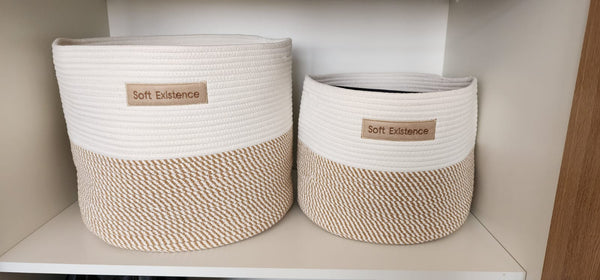Woven Cotton Basket Set photographed by Ekaterina